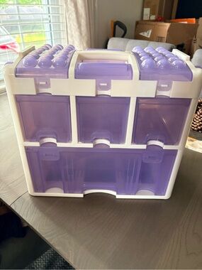 Wilton storage caddy Purple Multi-Drawer Plastic cake/icing supplies Organizer